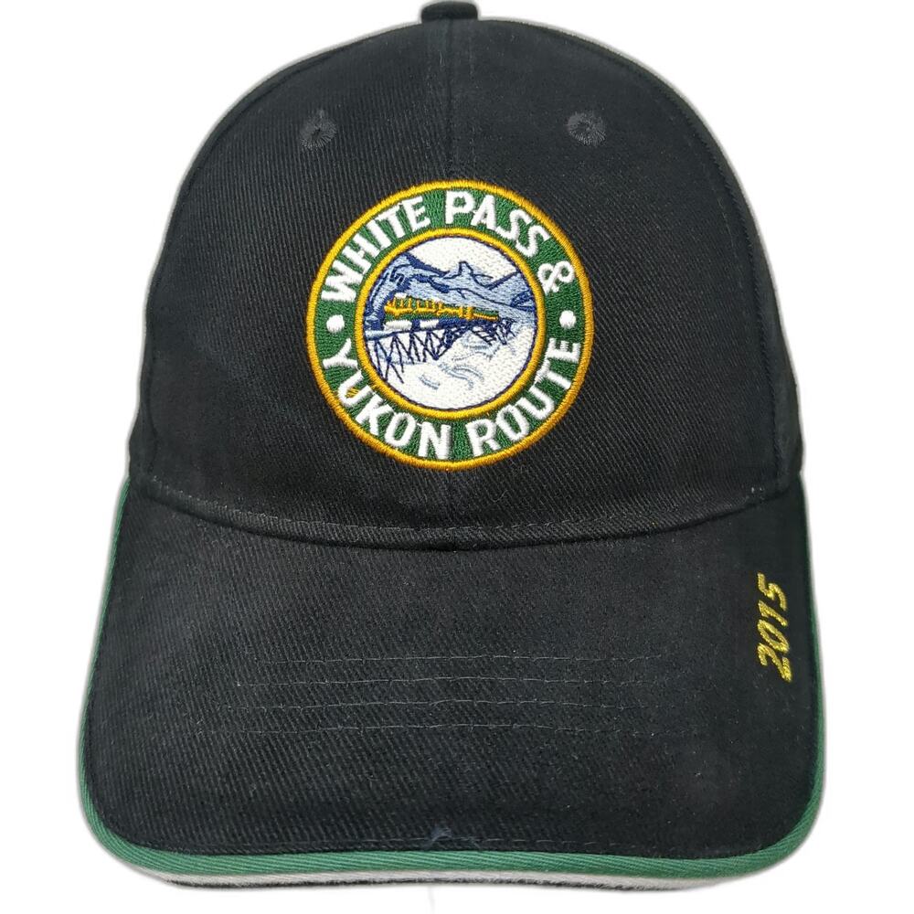 WP&YR White Pass Yukon Route Baseball Cap Black One Size Strapback Skagway Hat